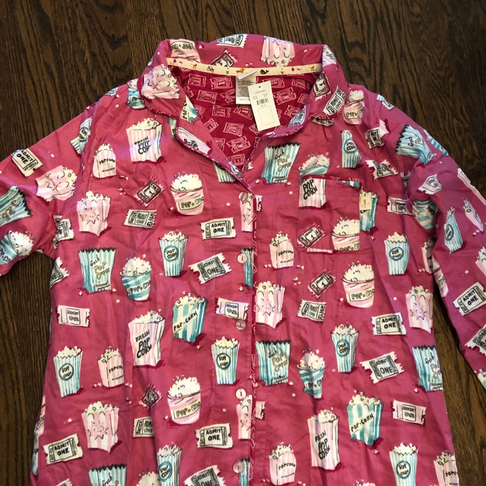 Movie themed flannel pajama top
